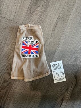 Beige 'Punk Rock Never Dies 🐶 tank top- Casual